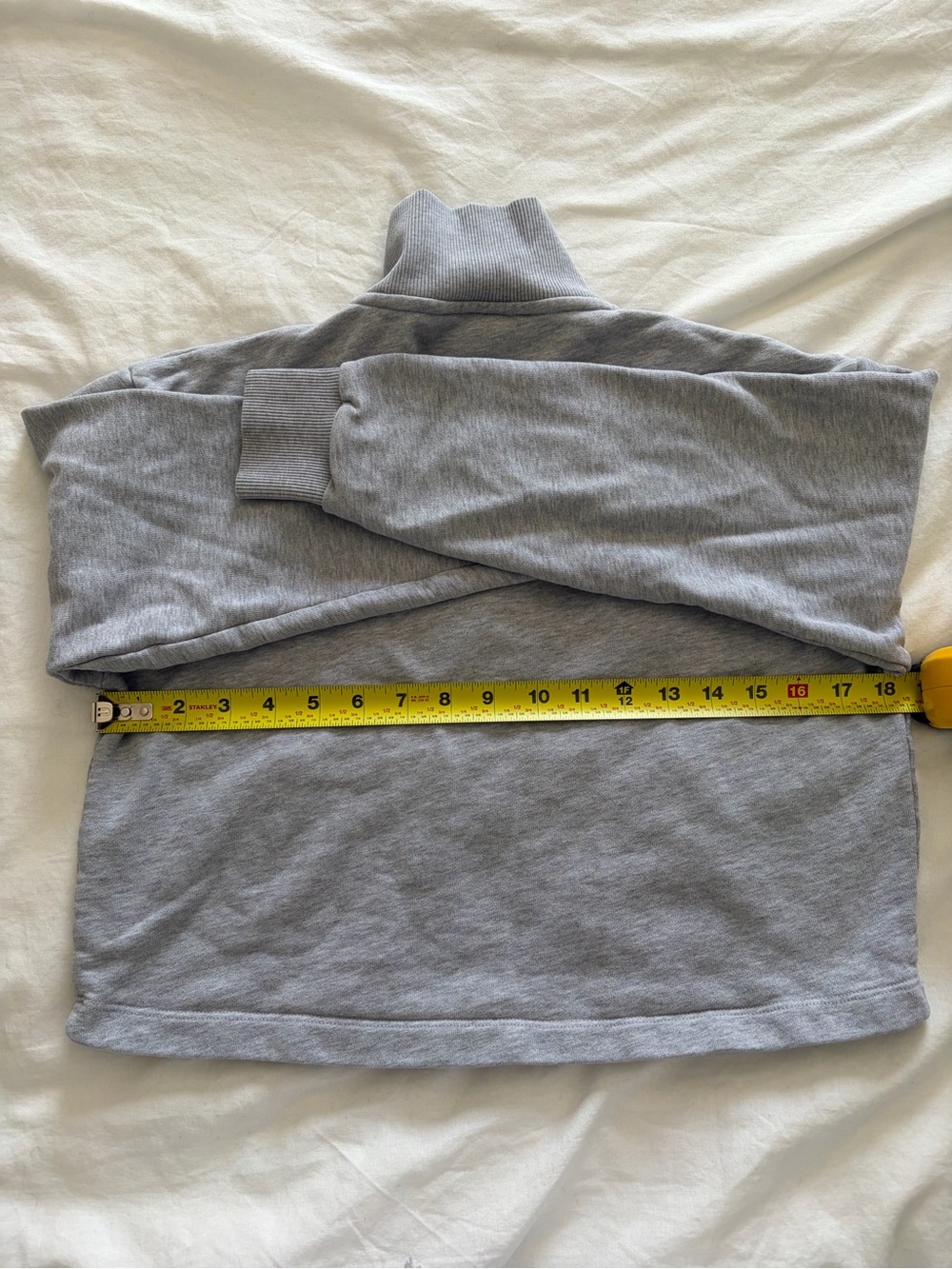 Outdoor Voices Clean Girl Grey Athleisure Half-Zip Sweatshirt XS Like New - Picture 6 of 9